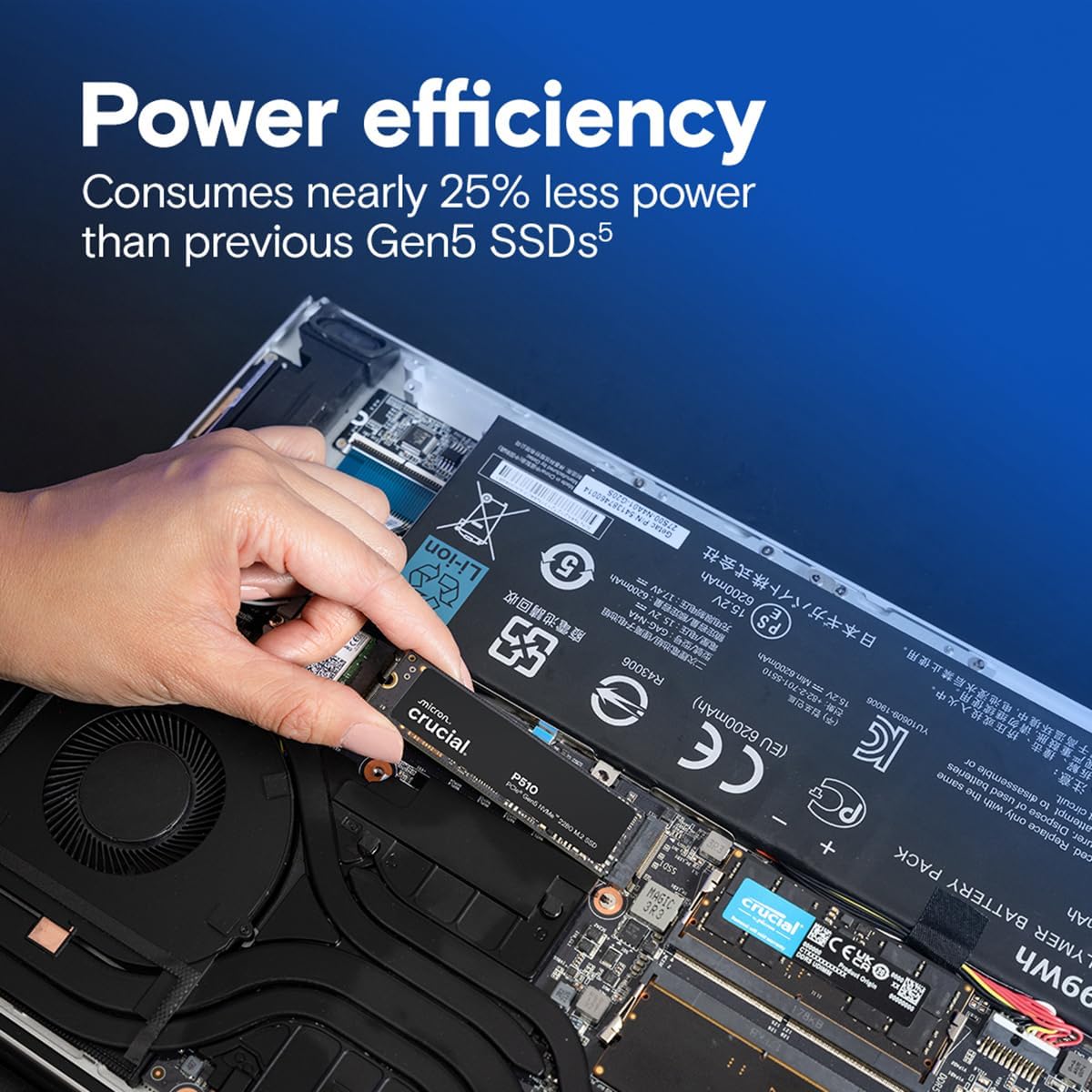 Crucial P510 2TB PCIe Gen5 NVMe M.2 SSD