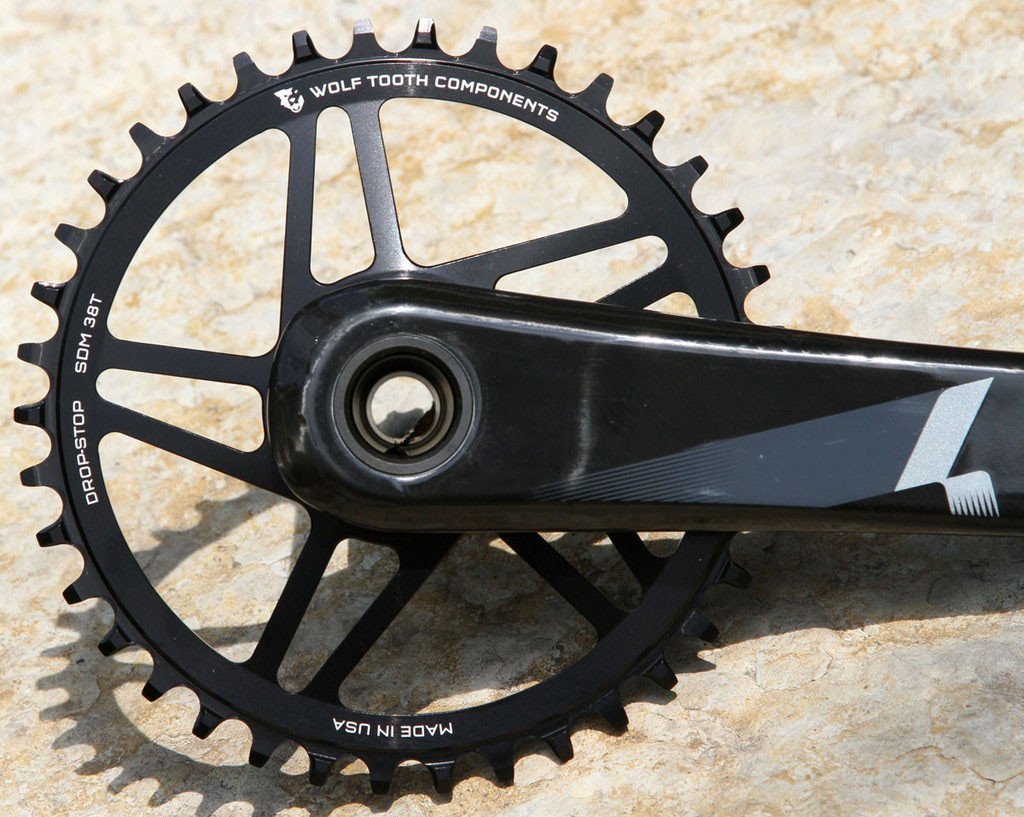 Wolf Tooth Direct Mount Round Chainring Flat Top for SRAM Drop Stop B Standard (49mm Chainline / 6mm Offset)