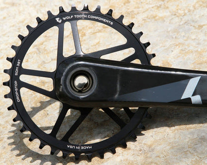 Wolf Tooth Direct Mount Round Chainring Flat Top for SRAM Drop Stop B Standard (49mm Chainline / 6mm Offset)