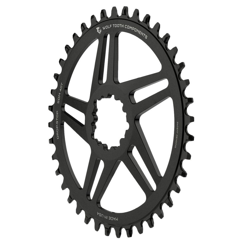 Wolf Tooth Direct Mount Round Chainring Flat Top for SRAM Drop Stop B Standard (49mm Chainline / 6mm Offset)