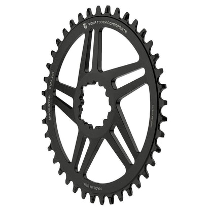 Wolf Tooth Direct Mount Round Chainring Flat Top for SRAM Drop Stop B Standard (49mm Chainline / 6mm Offset)