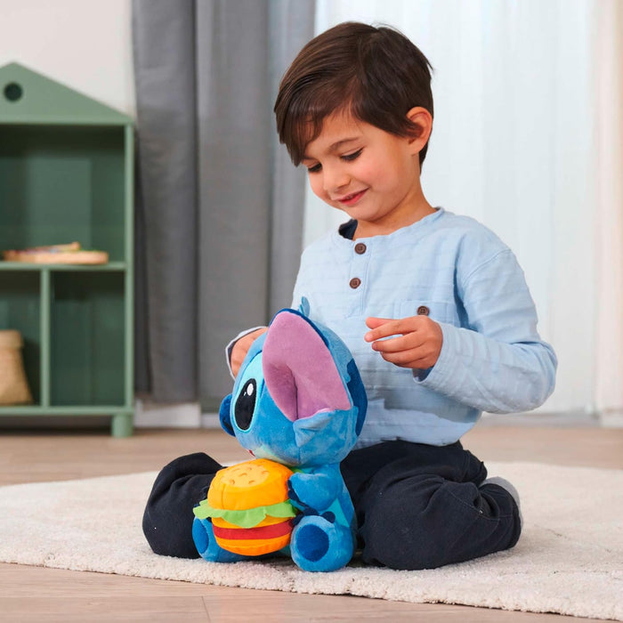 Lilo & Stitch Plush Figure Stitch With Burger 25 Cm