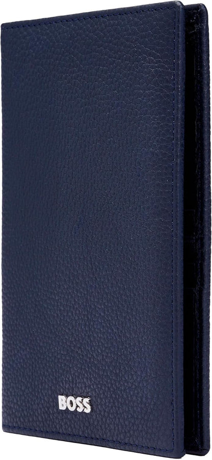 Hugo Boss Classic Grained Passport Case Dark Blue, Blue, 17.4, Classic, Blue, 17.4, Classic