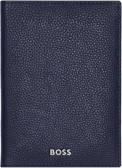 Hugo Boss Classic Grained Passport Case Dark Blue, Blue, 17.4, Classic, Blue, 17.4, Classic