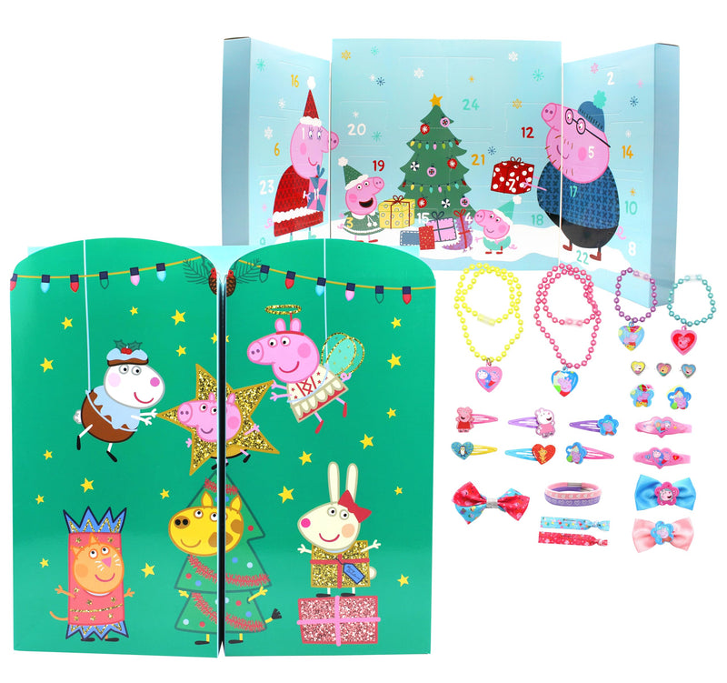 Joytoy Adventskalender mit Schmuck und Haarschmuck - 28x7x28 cm