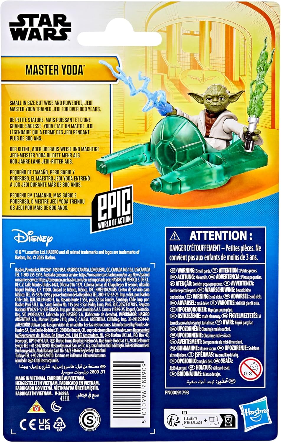 Star Wars Epic World of Action Meister Yoda Action-Figur (Skala 10 cm