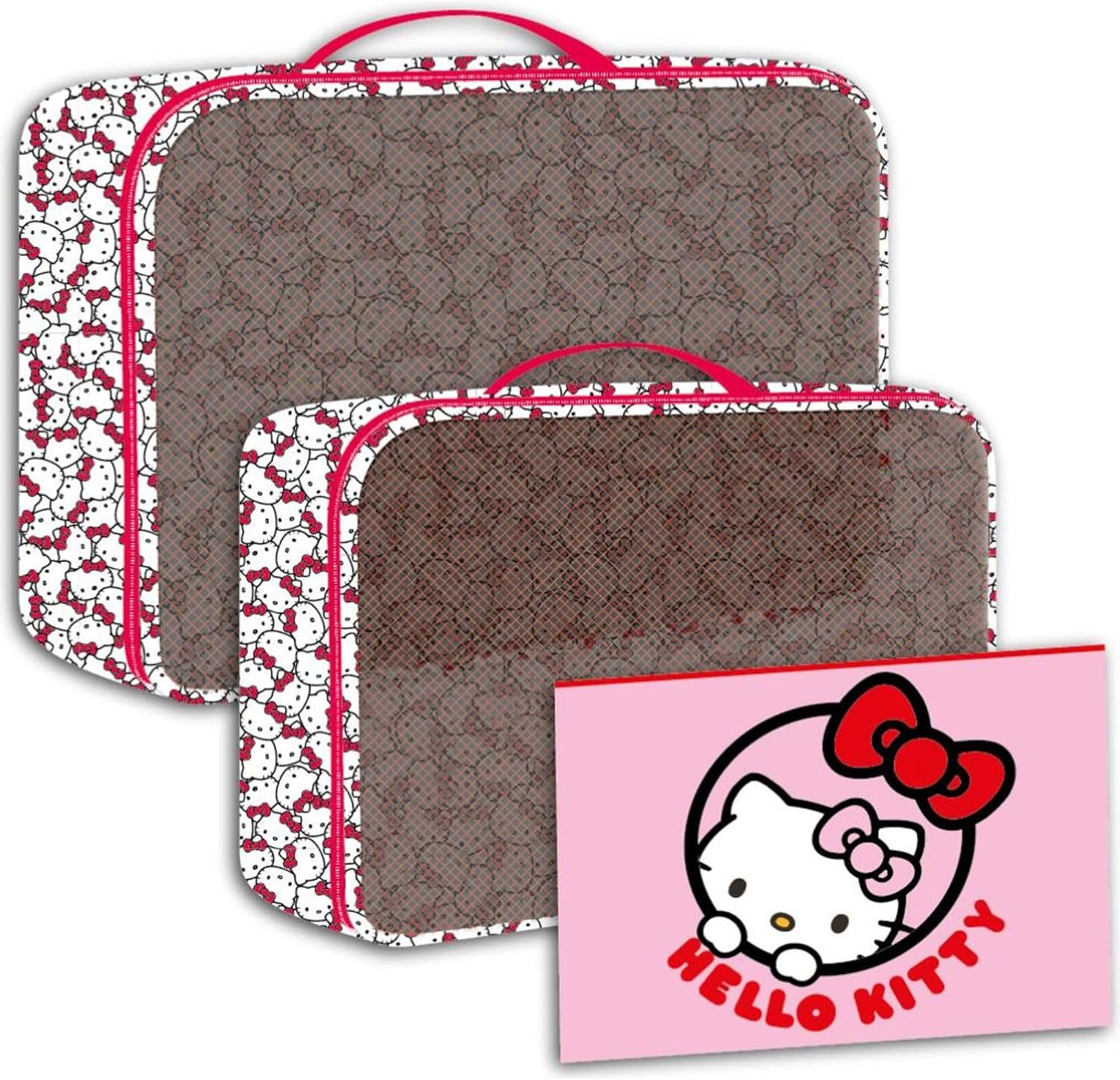 Hello Kitty Travel Toiletry Bag Set | Makeup Case Set with Kawaii Design for Girls and Women