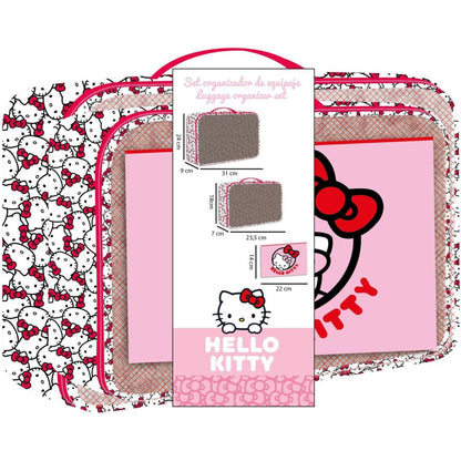 Hello Kitty Travel Toiletry Bag Set | Makeup Case Set with Kawaii Design for Girls and Women