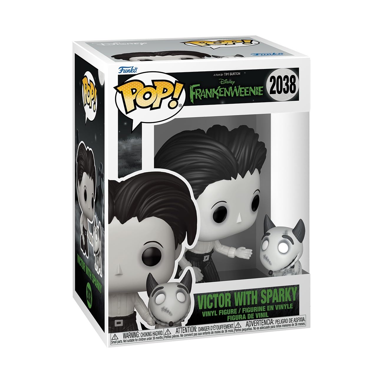 Funko Pop! & Buddy: Frankenweenie - Frankenweenie mit V - Vinyl-Sammelfigur - Geschenkidee - Offizielle Handelswaren - Spielzeug Für Kinder und Erwachsene - Movies Fans - Modellfigur Für Sammler