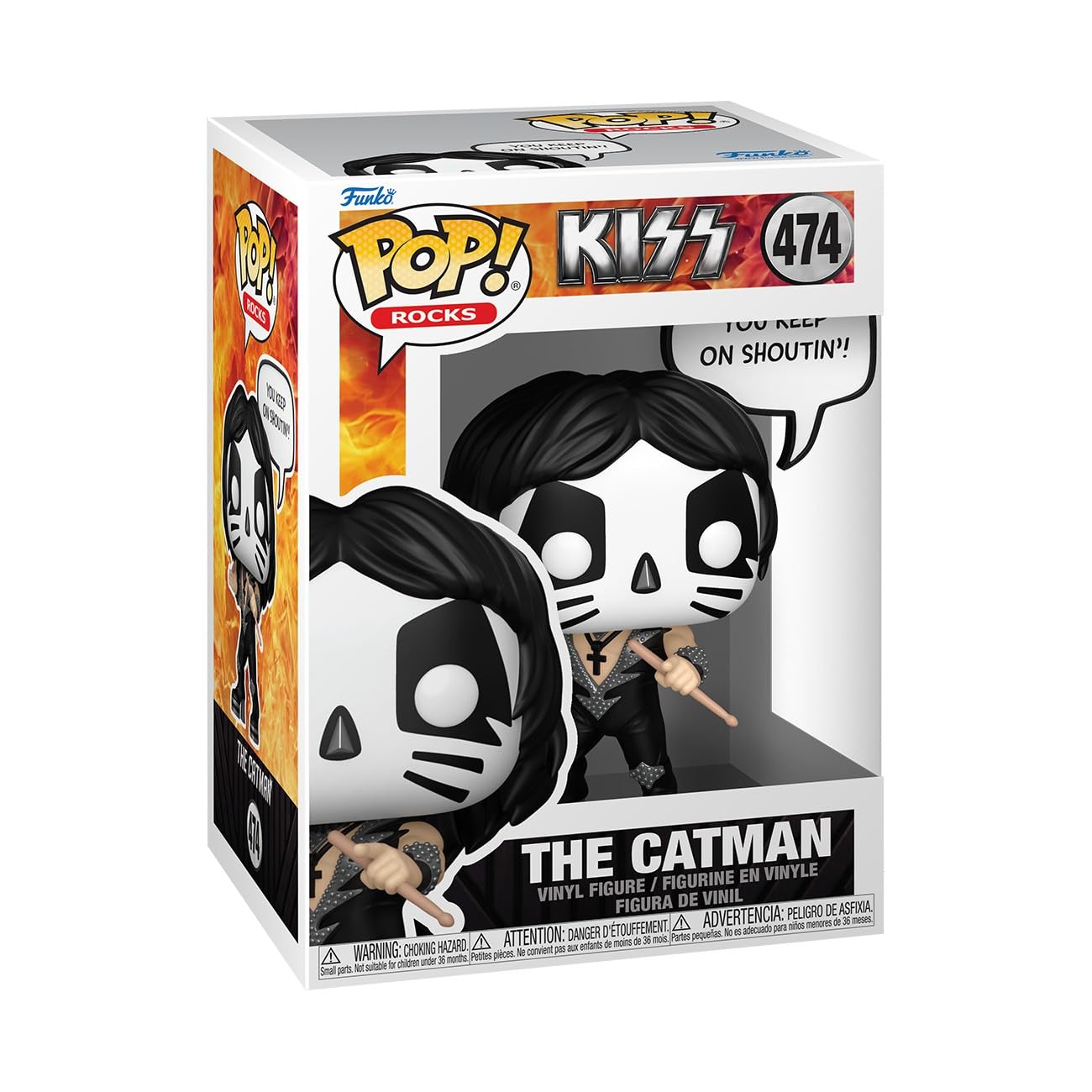Funko Pop! Sayings: the Catman - (R&R All Night) - KISS - Collectable Vinyl Figure - Gift Idea - Official Merchandise - Toys for Kids & Adults - Music Fans - Model Figure for Collectors and Display