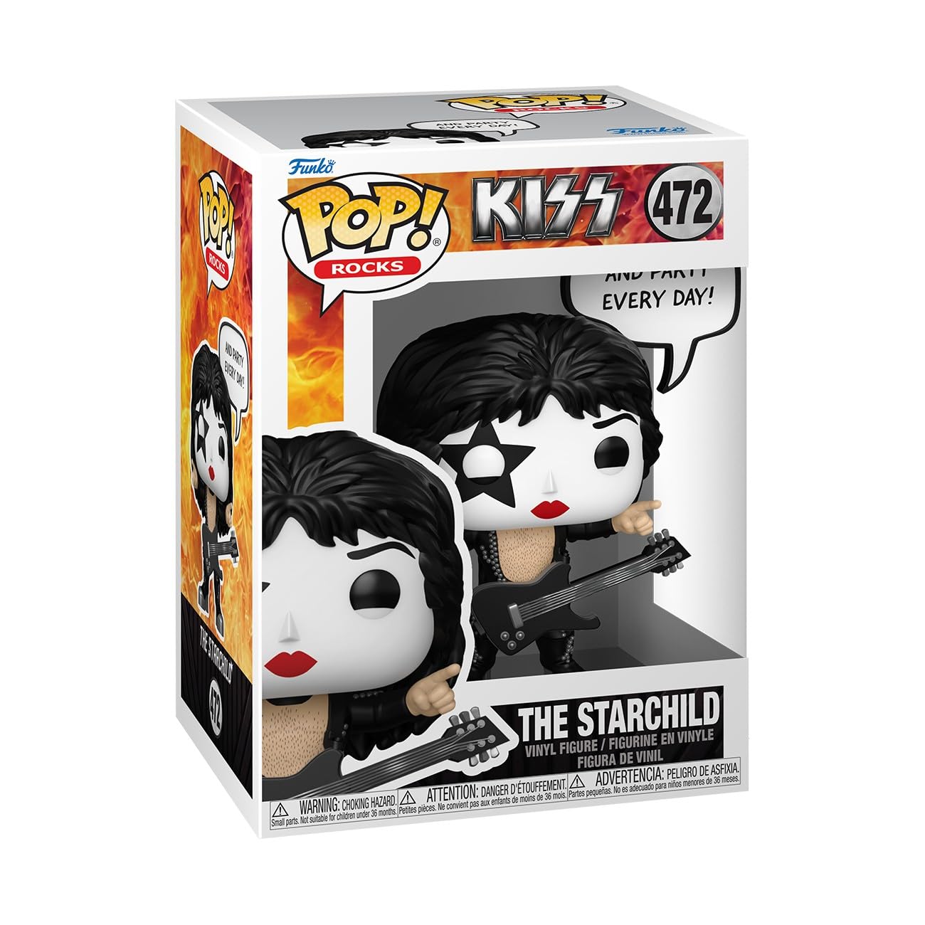Funko Pop! Sayings: the Starchild - (R&R All Night) - KISS - Collectable Vinyl Figure - Gift Idea - Official Merchandise - Toys for Kids & Adults - Music Fans - Model Figure for Collectors