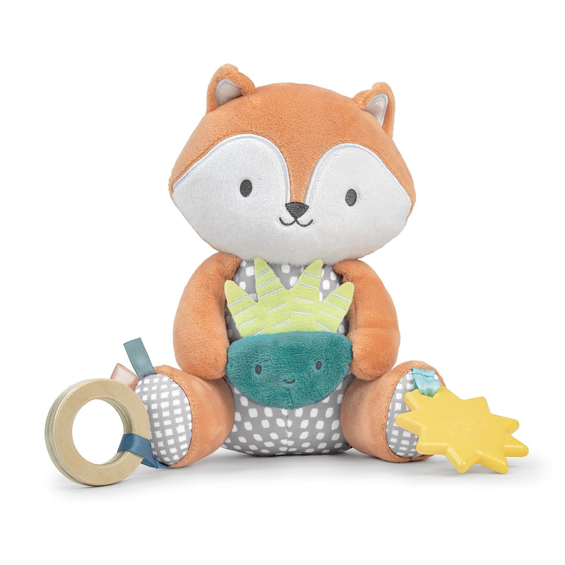 Ingenuity Calm Springs Plush Activity Pal – BPA-Free Sun Teether, Multi-Texture Fabrics, Kitt The Fox