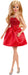 Rubinrote Blonde Barbie-Party-Modepuppe zum 80. Jubiläum von Mattel in einem roten Kleid mit silbernen Schuhen und Halskette, Sammelspielzeug, JGD25