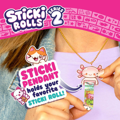 Sky Castle Sticki Rolls Sticki Pendant, Wearable & Shareable Sticker Bracelet, 120 Mini Stickers, Assorted colours and styles