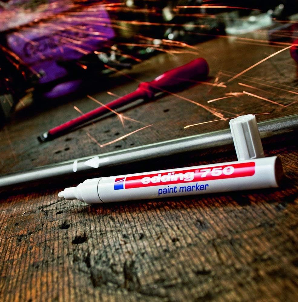 Quantore - Viltstift Edding Lakmarker Wit en Zwart