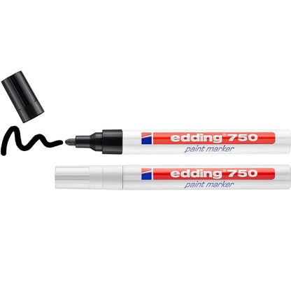 Quantore - Viltstift Edding Lakmarker Wit en Zwart