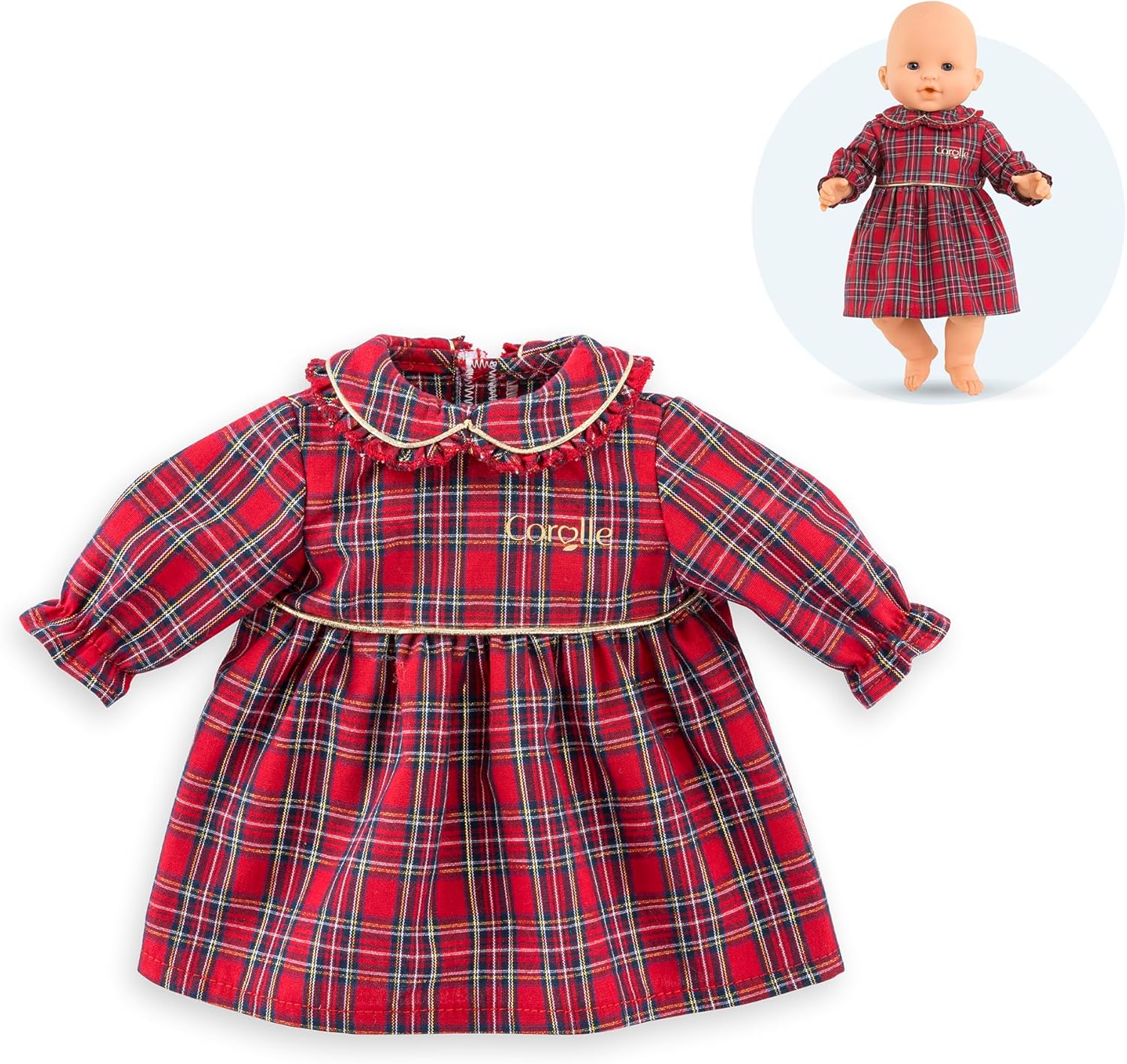 Corolle - Jurk, Corolle op feestjes, kleding, voor poppen 36 cm, vanaf 2 jaar, 9000141760