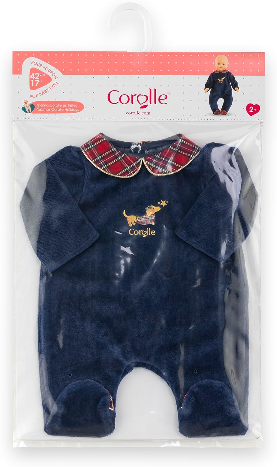 Corolle - Pyjama, Corolle op feestjes, kleding, voor poppen 42 cm, vanaf 2 jaar, 9000160190