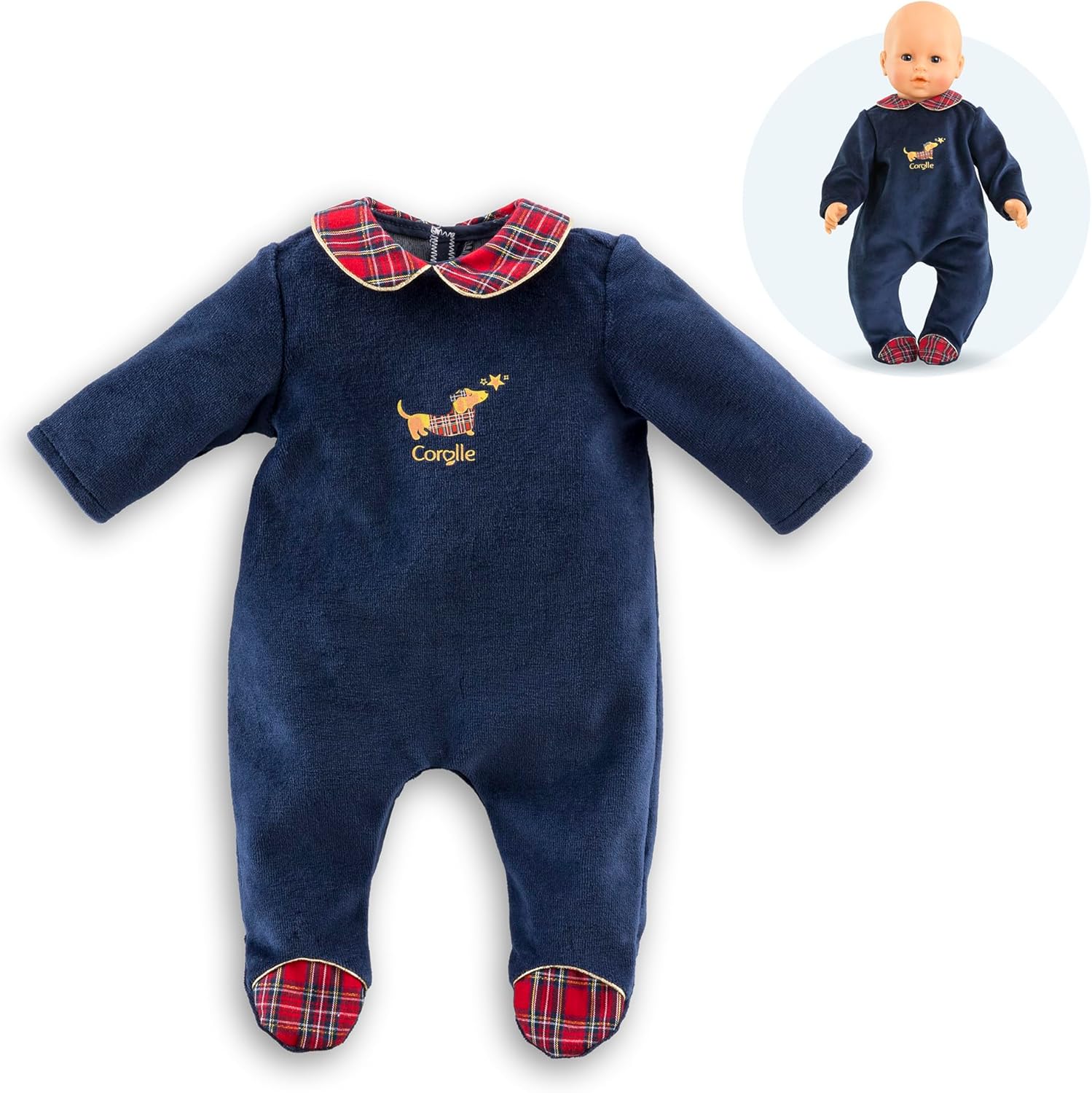 Corolle - Pyjama, Corolle op feestjes, kleding, voor poppen 42 cm, vanaf 2 jaar, 9000160190