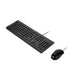 Asus U2000 Wired Keyboard and Mouse Desktop Kit, USB, 1000 DPI, Multimedia