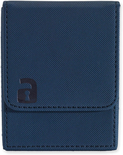 Vault X Trading Card Toploading Deck Box, 80+ sleeved cards, Premium Exo-Tec Material, Card Holder Storage Box, Detachable Magnetic Lid, for MTG Commander, TCG (Blue)