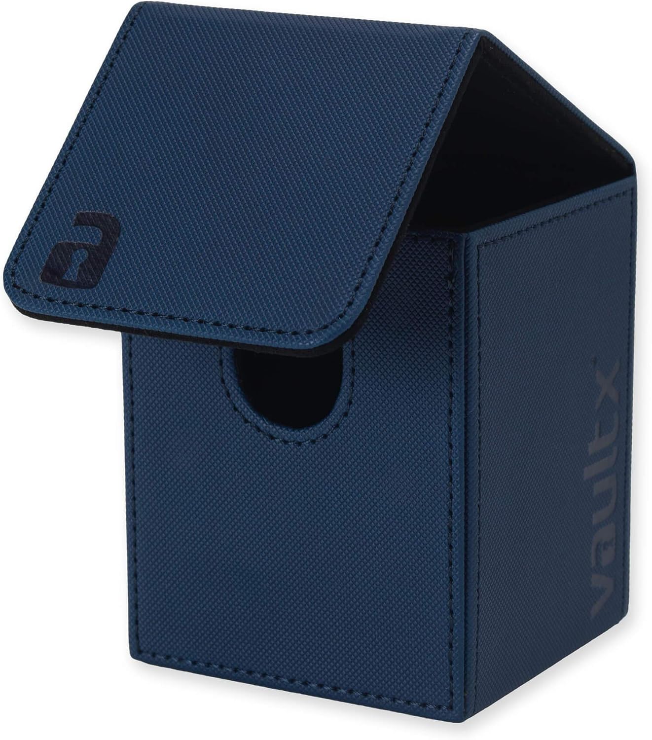 Vault X Trading Card Toploading Deck Box, 80+ sleeved cards, Premium Exo-Tec Material, Card Holder Storage Box, Detachable Magnetic Lid, for MTG Commander, TCG (Blue)