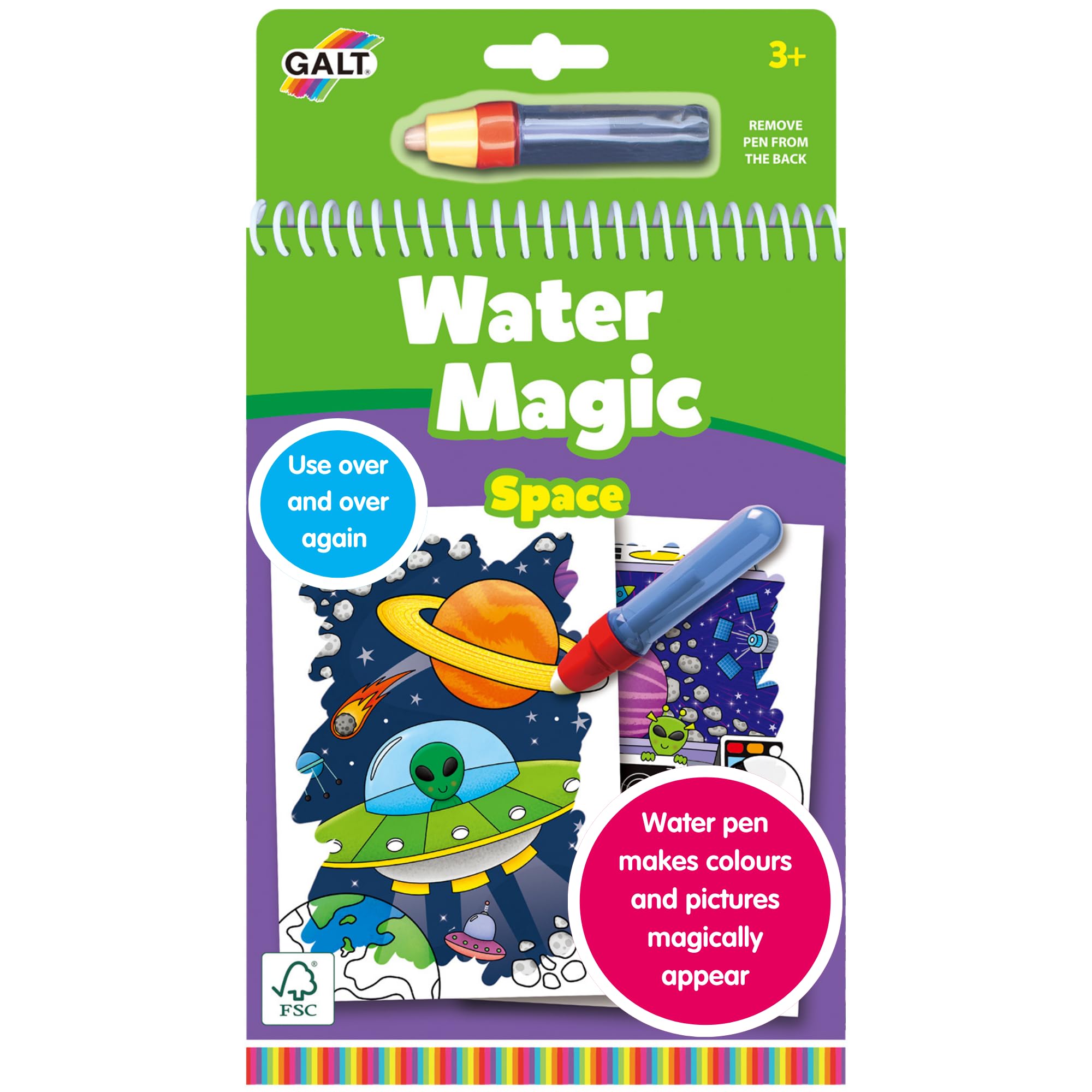Water Magic, Ruimte thema, Kleurboek met water, Vanaf 3 jaar, Leren kleuren voor kinderen