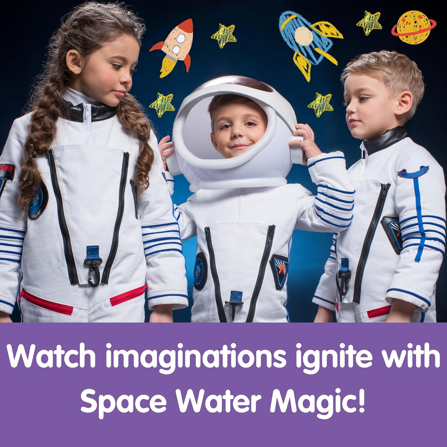 Water Magic, Ruimte thema, Kleurboek met water, Vanaf 3 jaar, Leren kleuren voor kinderen