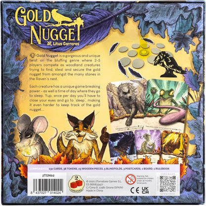 2Tomatoes Games | Gold Nugget | Strategy & Deception Board Game | Encourages Critical Thinking and Social Interaction | Family Gatherings and Game Nights | English | Fantasy Animals