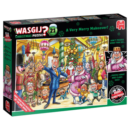 Wasgij Christmas 21, Een feestelijke make-over!, 2x1000 stukjes puzzel, Legpuzzel voor volwassenen, uitdagende puzzel
