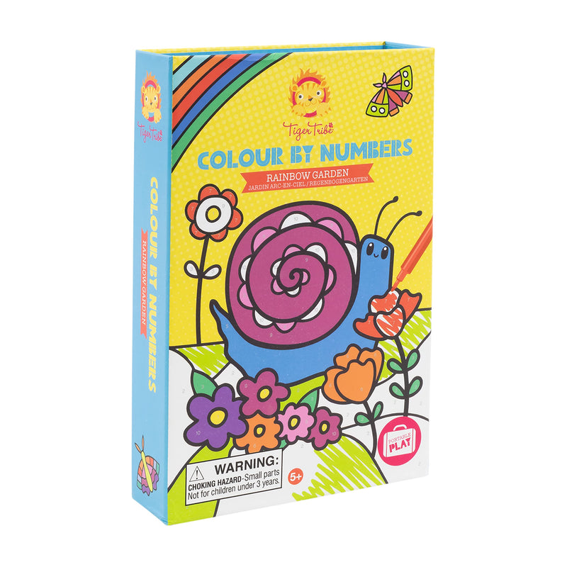 Tiger Tribe - Colour by Numbers/Rainbow Garden notitieboeken en kleurboeken, meerkleurig (3760645