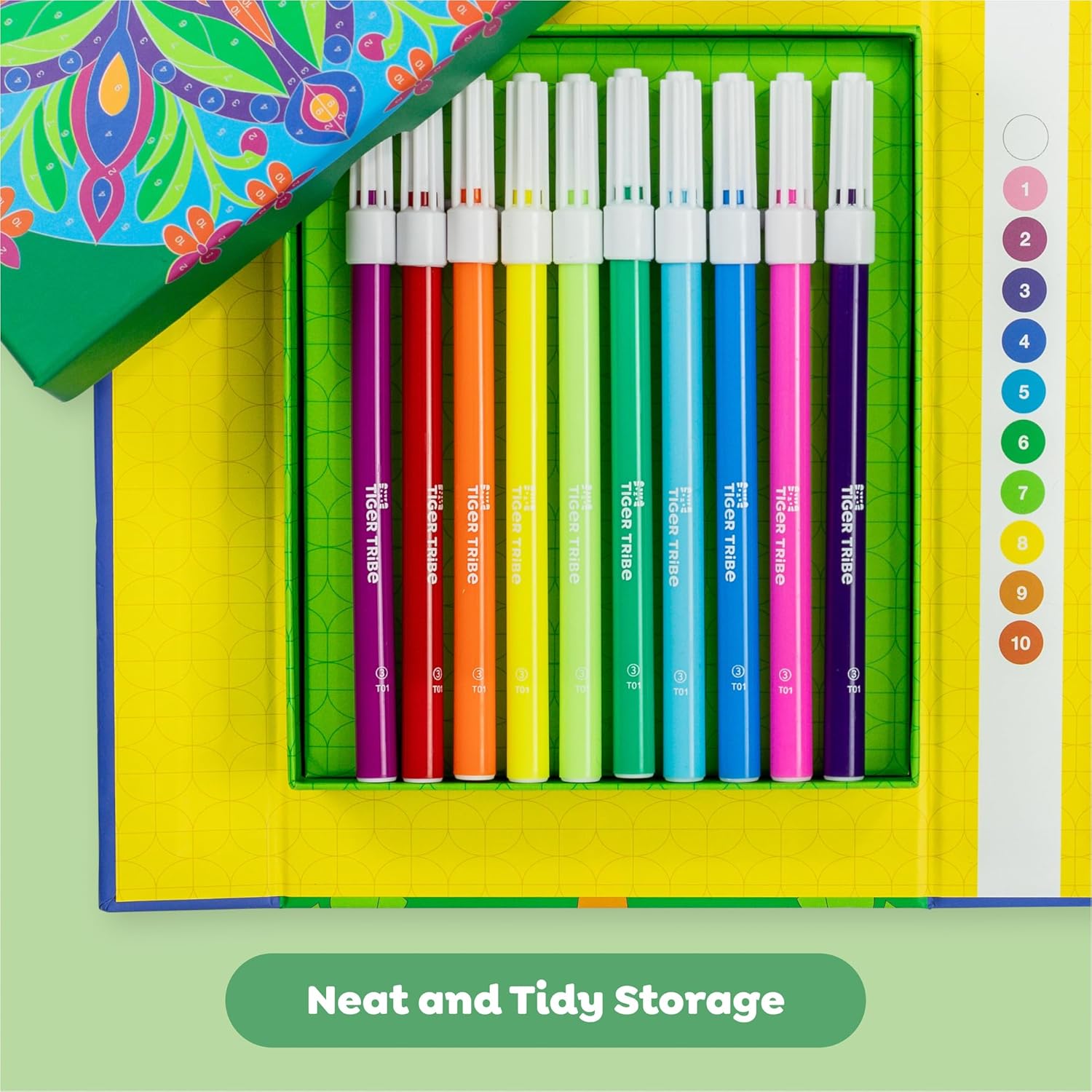 Tiger Tribe - Colour by Numbers/The Tropics notitieboeken en kleurboeken, meerkleurig (3760647