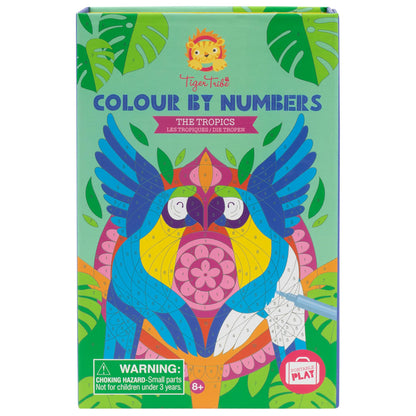 Tiger Tribe - Colour by Numbers/The Tropics notitieboeken en kleurboeken, meerkleurig (3760647