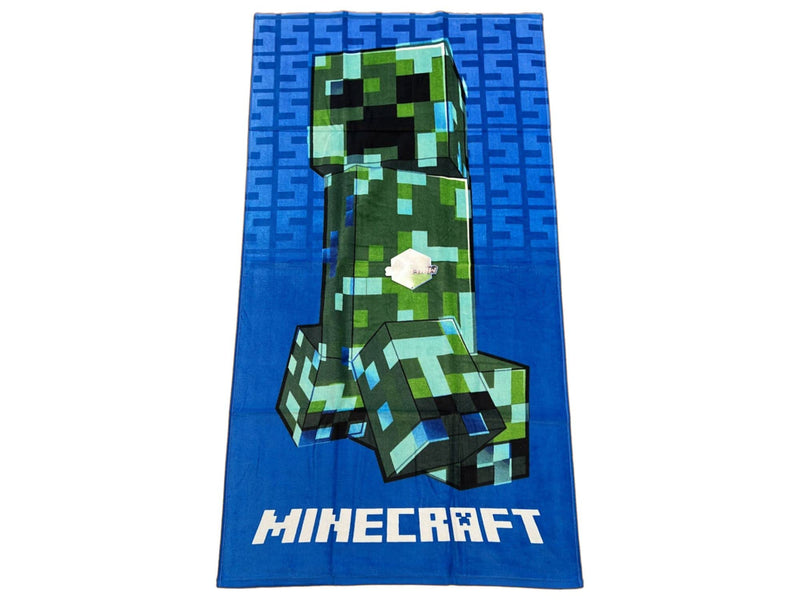 Halantex Badetuch Minecraft 70x140 cm, 100% Baumwolle