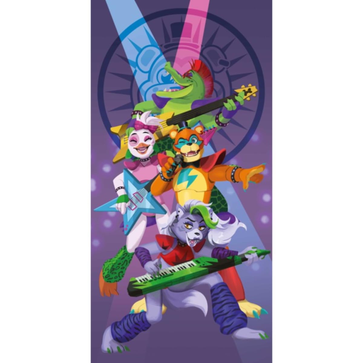 Halantex Five Nights at Freddy's Concerto FNAF - Strandtuch / Badetuch - 100% Baumwolle - Maße 70 x 140 cm