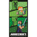 Halantex MINECRAFT - Steve Alex Creeper - Strandtuch Badetuch Beach Towel - 100% Baumwolle - Abmessungen 70 x 140 cm - MNC-698T