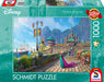 Schmidt Spiele 58042 Thomas Kinkade, Disney, Frozen, Celebrating in Arendelle, Jigsaw Puzzle 1000 Pieces