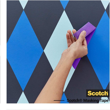 ScotchBlue Delicate Surface Advanced Masking Tape, 24 mm x 41 m, Super-sharp Paint Lines, For Delicate Painting and Decorating Indoor, Painters Tape For Wallpaper and Furniture