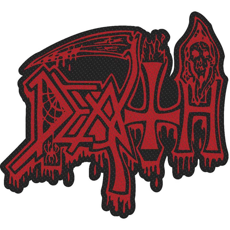 Death Official Logo Cut-Out Patch, 8.5 x 9.7 cm, Multicolored, 100% Polyester