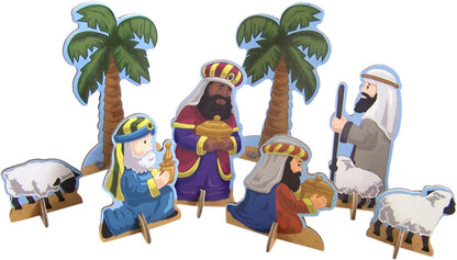 Manger Scene Christmas Decorations Tabletop Kids Nativity Set, 23 Piece