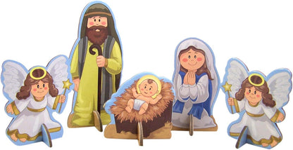 Manger Scene Christmas Decorations Tabletop Kids Nativity Set, 23 Piece