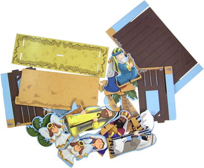 Manger Scene Christmas Decorations Tabletop Kids Nativity Set, 23 Piece