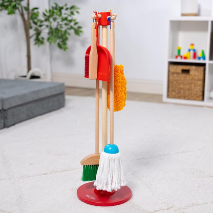 Melissa & Doug, Let’s Play House! Dust! Sweep! Mop! Pretend Play Toy Set for Kids | Cleaning Wooden Toys for Children | 3+ | Gift for Boy or Girl