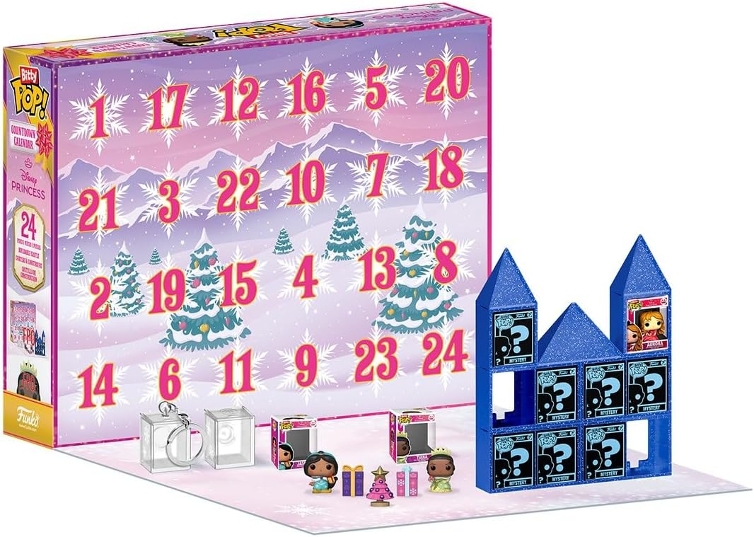 Funko Bitty Pop! Countdown Calendar: Disney Princess - Disney Princesses - Advent Calendar - 24 Days Of Surprise - Collectable Vinyl Mini Figures - Mystery Box - Gift Idea - Holiday Xmas