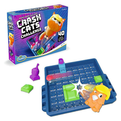 Thinkfun Crash Cats Game Strategy Board Game for Adults and Kids Age 8 Years Up - 1+ Players