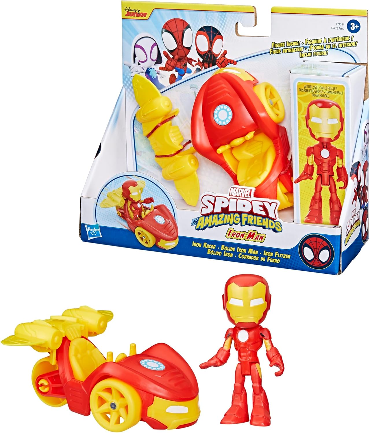 Hasbro Marvel: Spidey And His Amazing Friends - Iron Man & Iron Racer (F7458)