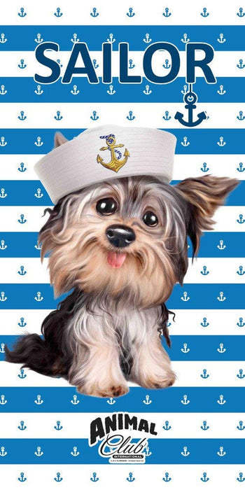 Animal Club Hunde BADETUCH "Matrose" 70x140 cm Strandtuch
