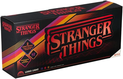 Paladone Stranger Things Shaped Logo Light, 30cm (11.8") Wide Wall or Desk Lamp with USB or Battery Power, Phase & Pulse Modes, Officially Licensed Netflix Merchandise