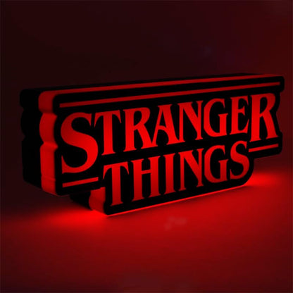 Paladone Stranger Things Shaped Logo Light, 30cm (11.8") Wide Wall or Desk Lamp with USB or Battery Power, Phase & Pulse Modes, Officially Licensed Netflix Merchandise
