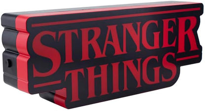 Paladone Stranger Things Shaped Logo Light, 30cm (11.8") Wide Wall or Desk Lamp with USB or Battery Power, Phase & Pulse Modes, Officially Licensed Netflix Merchandise